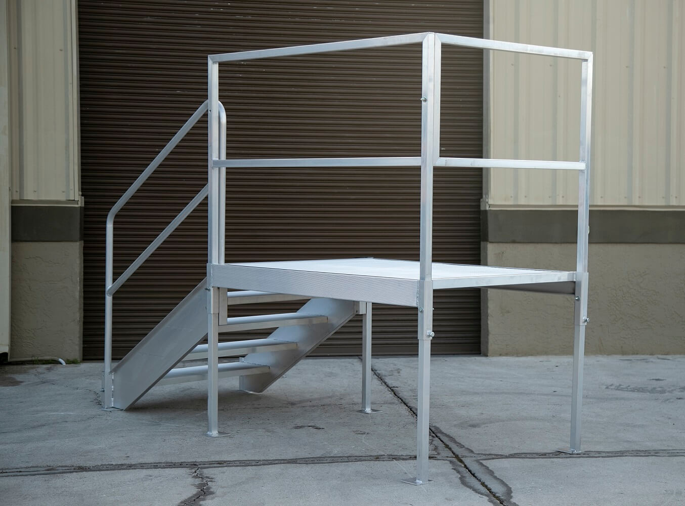 aluminum stair front view