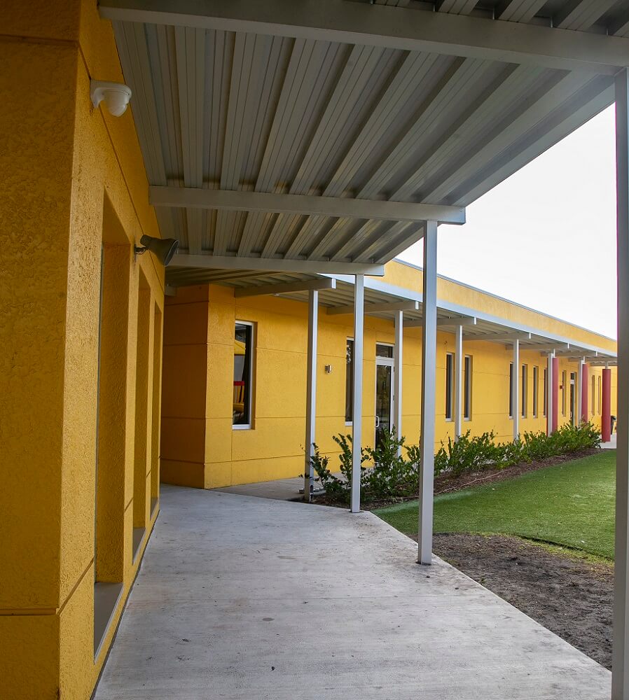 school covered walkway system wider view